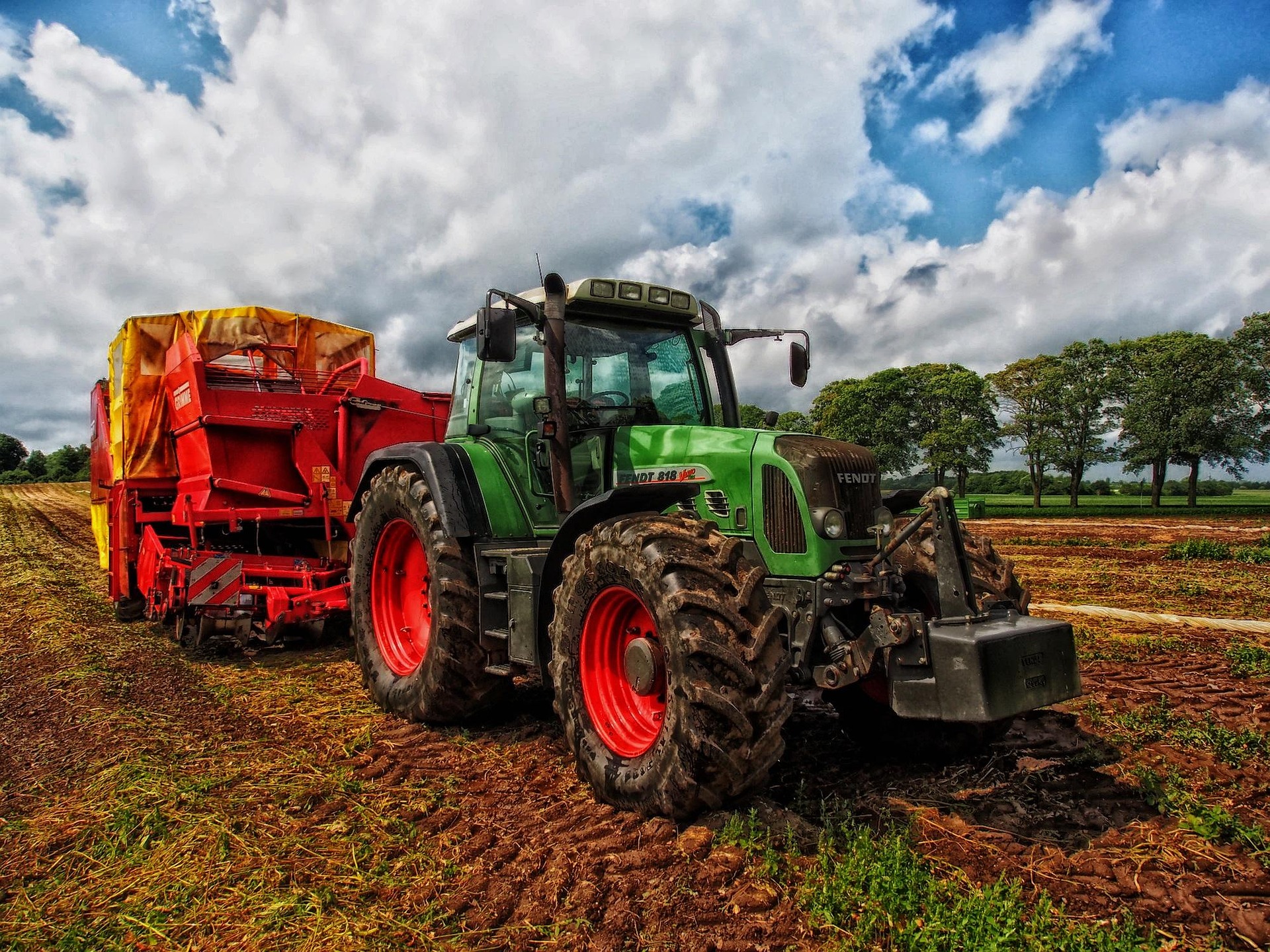East Agricultural Contracting tractor working in a field